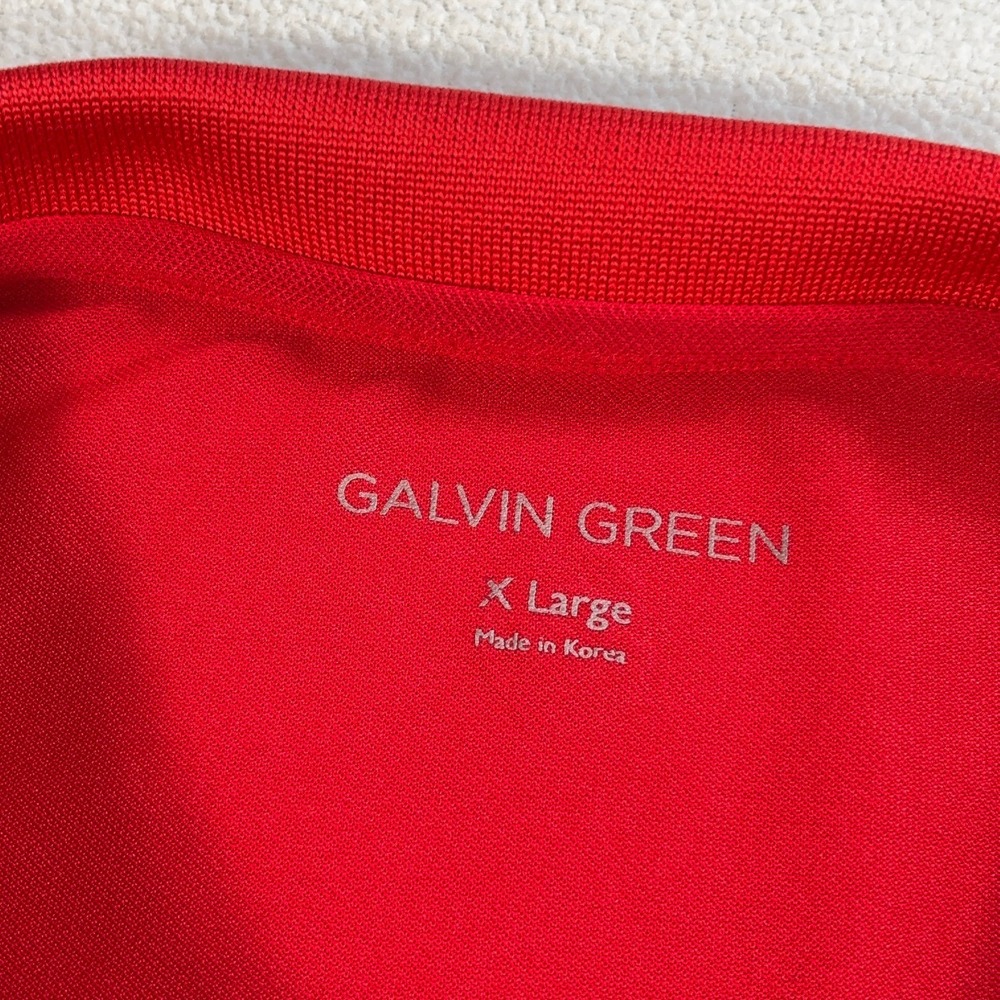 Galvin Green Golf Polo Men's XL Red Pocket Stretch Chinese‎ Character Logo Shirt - Picture 3 of 14